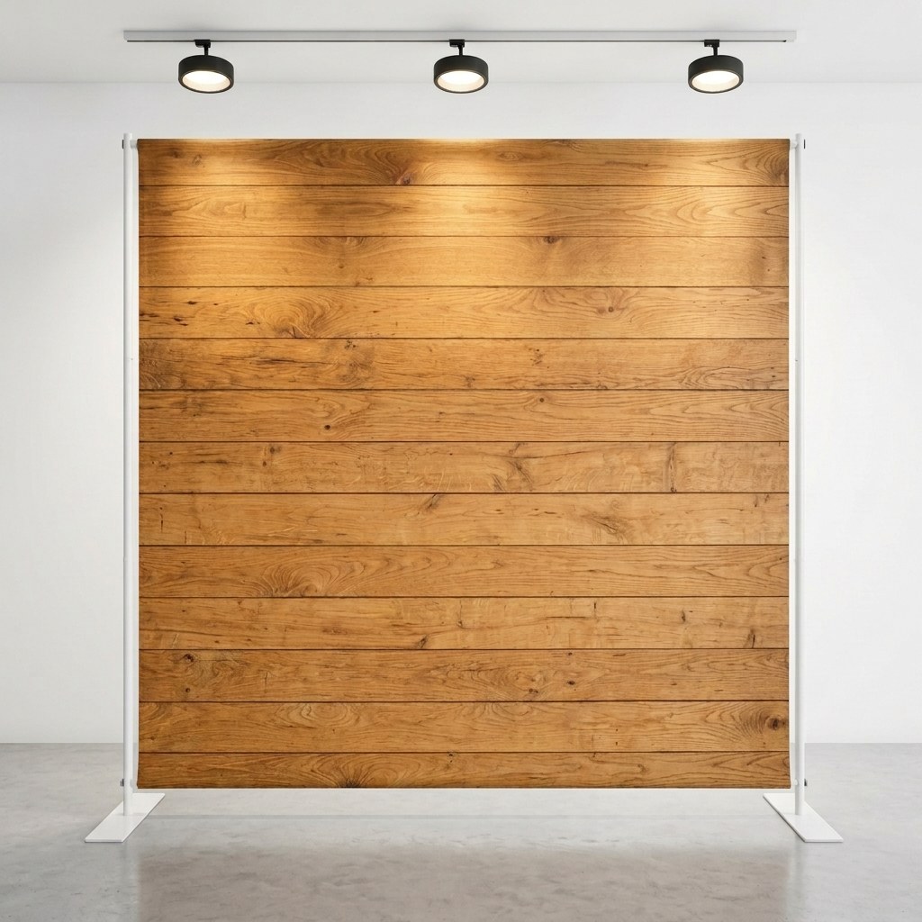 AI-generated style example of a 7.6x7.6ft rustic wood plank pillowcase backdrop